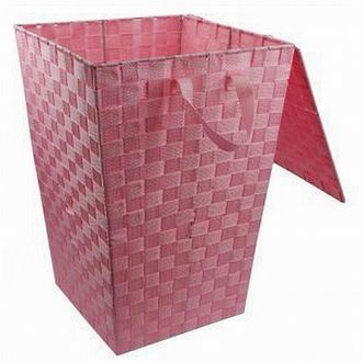 Trade Shop Trade Shop - Cesta Cesta Para Objetos Ba&ntilde;o Hogar Tapa 35 X 52 Cm 79107 Rosa