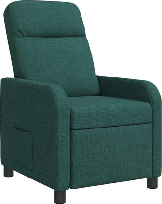 vidaXL Recliner Verde Oscuro Tela Vidaxl