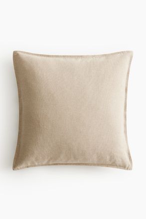 H&M Kissenh&uuml;lle aus Leinenmix - Hellbeige