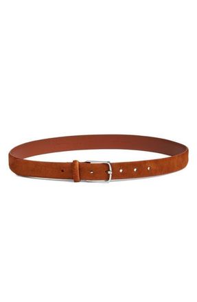 Nordstrom Yvette Genuine Calf Hair Belt in Brown Sand at Nordstrom, Size X-Small