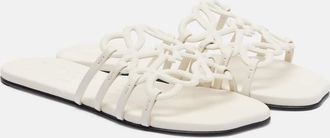 Loewe Petal Anagram leather slides