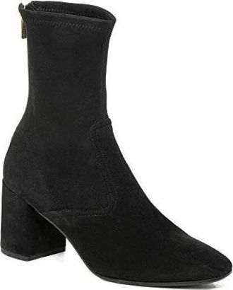 Fratelli Rossetti Stivaletto in suede con cerniera e tacco - Dames - Laarzen met Hak - Zwart - 40 EU - Su&egrave;de - Schoenen