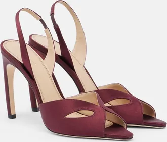 Victoria Beckham Harlow satin slingback sandals