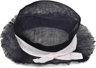 Brunello Cucinelli Accessoires, Dames, Zwart, L, Frayed-Brim Hat