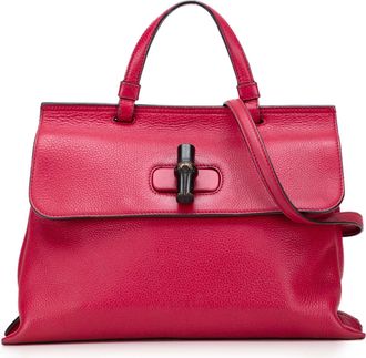Gucci Pre-owned Womens Bamboo Top Handle Leather Bag - Poppy - One Size