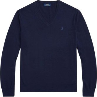Polo Ralph Lauren Truien & Vesten, Heren, Blauw, XL, V-neck Truien