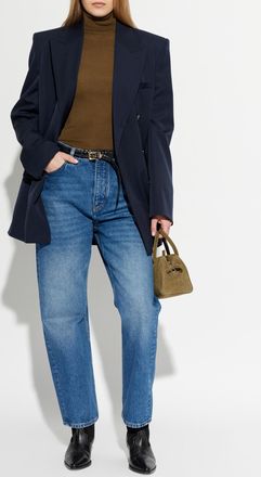 Stella McCartney Double-breasted Wool Blazer, Womens, Navy Blue