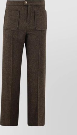 SOEUR flared high waist wool trousers