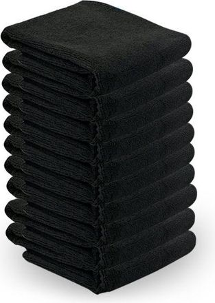OEM Toalla De Microfibra De 73 X 40 Cm, 10 Unidades, Color Negro