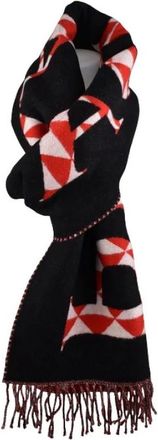 Prada Accessoires, Heren, Veelkleurig, ONE Size, Wol, Wollen sjaal met franjes