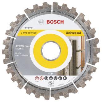 Bosch Disco De Diamante Best For Universal, 125 X 22,23 X 2,2 X 12 Mm -2608603630