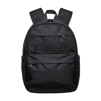 Blauer Backpacks, male, Black, Size: ONE SIZE Synthetic Backpack with Printed Logo