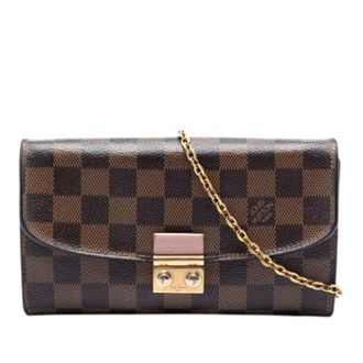 Louis Vuitton Pre-owned Clutches, female, Brown, Size: ONE SIZE Pre-owned Croisette Chain Wallet