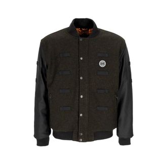Dolly Noire Corporate Bomber Jack Zwart - Heren - Bomber jackets - Zwart - L - Wol - Jassen