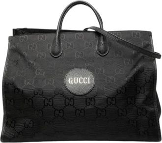 Gucci Pre-owned Tote Bags, female, Black, Size: ONE SIZE Pre-owned Off The Grid GG Nylon 2way Bag