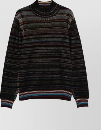 Paul Smith mens turtleneck sweater striped design