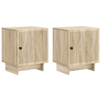 vidaXL Armario De Noche 2 Pcs Roble Sonoma 43 X 34,5 X 50 Cm Vidaxl