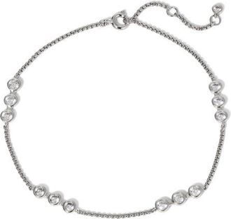 Nadri Brooklyn Anklet in Rhodium at Nordstrom