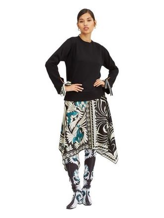 La DoubleJ Sporty Foulard Dress Plac&eacute;e Mix Tiles Plac&eacute;e Black at Nordstrom, Size X-Large