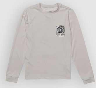 Salty Crew Surf Shark Sunshirt Kids Licra manga larga gris