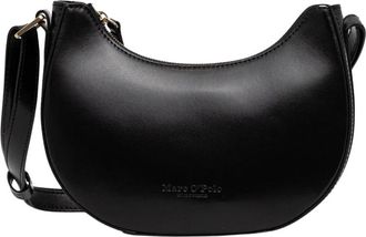 Marc O'Polo Kleine Crossbody Tas met Rits - Dames - Schoudertassen - Zwart - ONE Size - Katoen - Tassen