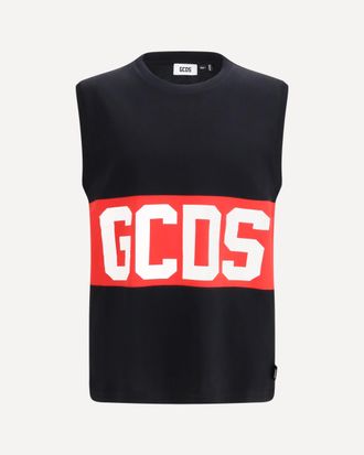 GCDS Tank Top with logo band Male XL