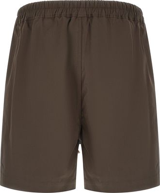 Rick Owens Mens Brown Cotton Bermuda Shorts
