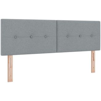 vidaXL vidaXL Headboard Height Adjustable Manual Light grey 140 cm Fabric