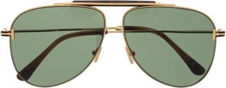 Tom Ford Eyewear TF1018 Brady Pilot Sunglasses - men - Metal (Other)/Acetate - One Size - Gold