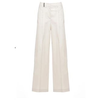 PESERICO Peserico, Wide Trousers, female, Beige, Size: XS Wide Trousers