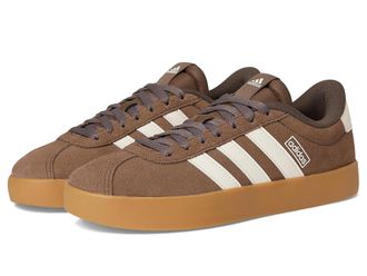 adidas VL Court 3.0 Womens Classic Shoes Preloved Brown/Chalk White/Gum : 10.5 B - Medium, Leather