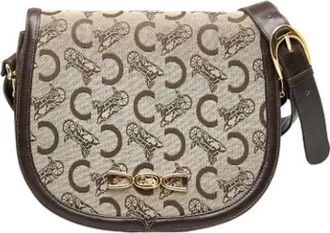 Celine Pre-owned Cross Body Bags, female, Brown, Size: ONE SIZE Pre-owned Canvas celine-bags