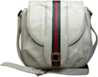 Gucci Pre-owned Cross Body Bag - Dames - Vintage Schoudertas - Wit - ONE Size - Leer - Vintage