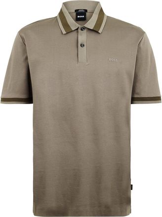 HUGO BOSS Mens Hbb Phillipson Cotton Short Sleeve Polo Shirt in Open Brown - Size X-Large