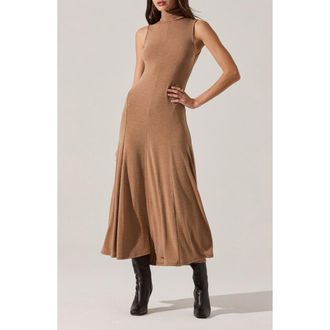 ASTR the Label Haylie Turtleneck Knit Dress in Khaki at Nordstrom Rack, Size X-Large