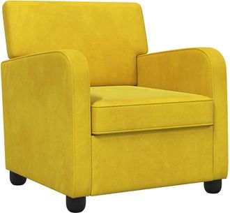vidaXL Sill&oacute;n Amarillo Terciopelo Vidaxl
