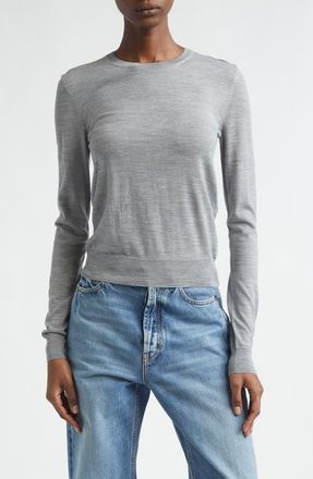 Saint Laurent Cashmere Wool Sweater in Gris Chine at Nordstrom, Size Large