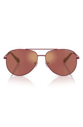 Michael Kors Perledo 58mm Pilot Sunglasses in Burgundy /Wine Mirror at Nordstrom