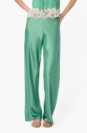 Cami NYC Bristol Satin Pants in Meadow at Nordstrom, Size Xx-Small