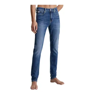 Calvin Klein Skinny Jeans, male, Blue, Size: W36 Slim Brushstroke Fit Jeans