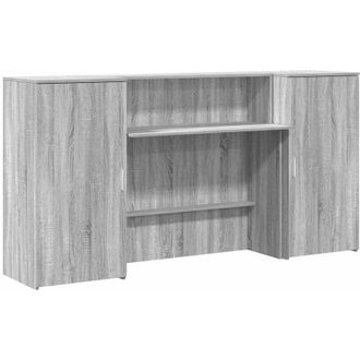 vidaXL Vidaxl - Banco Reception Grigio Sonoma 200x50x103,5 cm Legno Multistrato