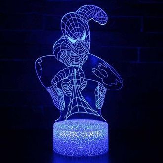 OEM L&aacute;mpara De Noche 3d De Superh&eacute;roe, Juguete De Spiderman Para Ni&ntilde;os, L&aacute;mpara De Noche Para Navidad O Fiestas De Cumplea&ntilde;os Para Ni&ntilde;os Y Ni&ntilde;as (spiderma