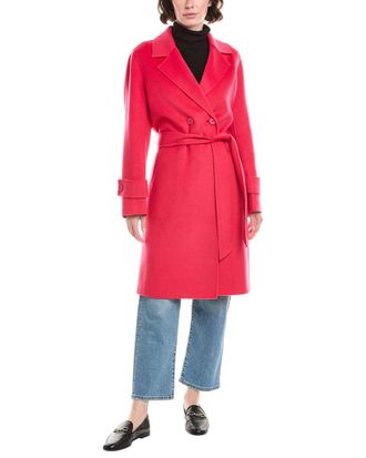 Fort&eacute; Cashmere Belted Wool & Cashmere-Blend Coat