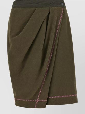Kiko Kostadinov cotton draped asymmetric culotte bermuda shorts
