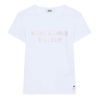 GCDS Gcds, Donna, Top, Bianco, L, new
