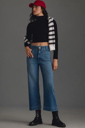 Maeve The Colette Crop High-Rise Wide-Leg Jeans by Maeve