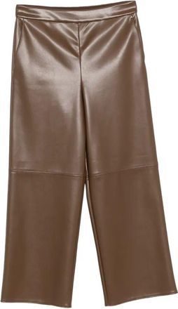 Max Mara Maxmara S Leather-Look Cropped Pants