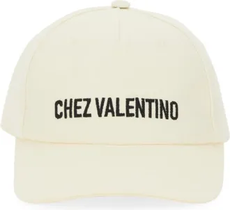 Valentino Garavani Ivory Logo Baseball Hat