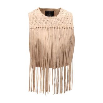Rino&Pelle Vests, female, Beige, Size: 2XS Aruba Gilet