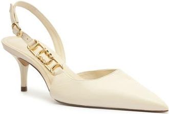 Arezzo Faye Half dOrsay Pointed Toe Slingback Pump in Panacota at Nordstrom, Size 8